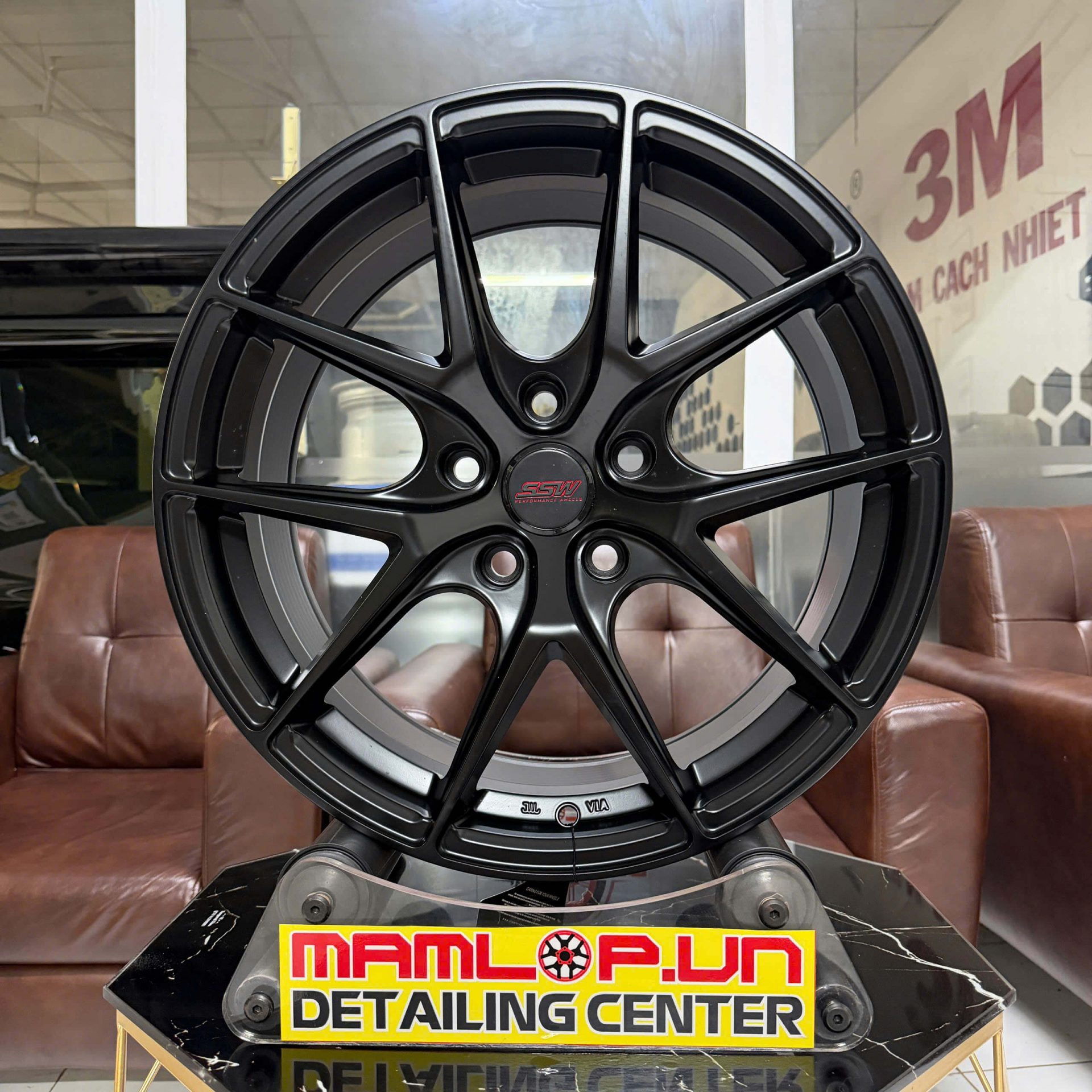 Mâm SSW S308 17 Inch 5x114.3 ET38 | Mâm Đen Thể Thao