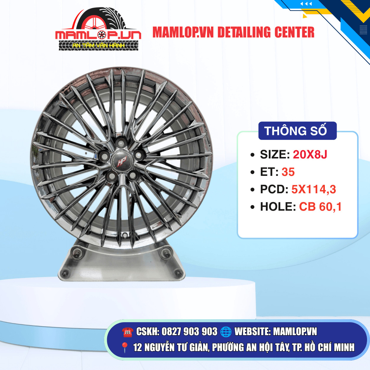 Mâm Toyota 20 Inch 5x114.3 Chrome | Camry, Corolla Cross, Crown