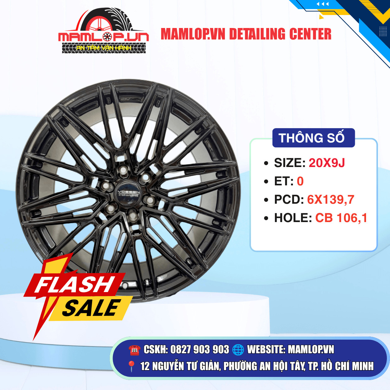 MÂM 20 INCH 6X139.7 – MÂM ĐỘ TOYOTA HILUX, FORTUNER, LAND CRUISER PRADO