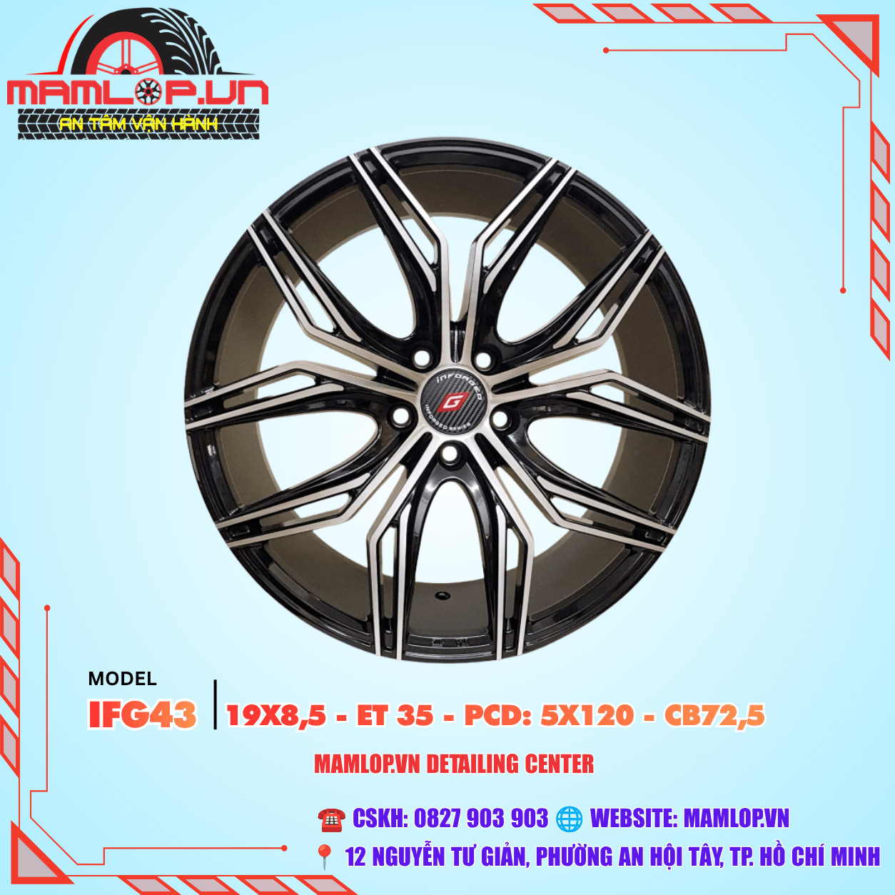 Mâm 19x8.5 ET35 5x120 – Mâm thể thao cho BMW và xe 5 lỗ