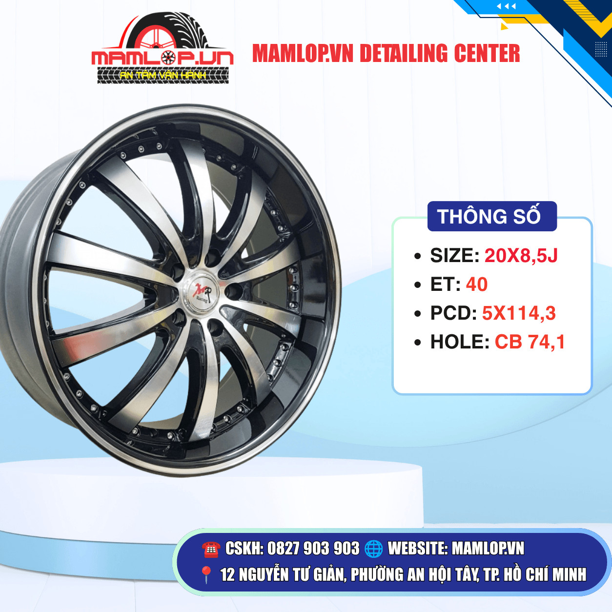 Mâm 20 Inch Cho Mazda CX-5, Honda CR-V, Toyota Camry
