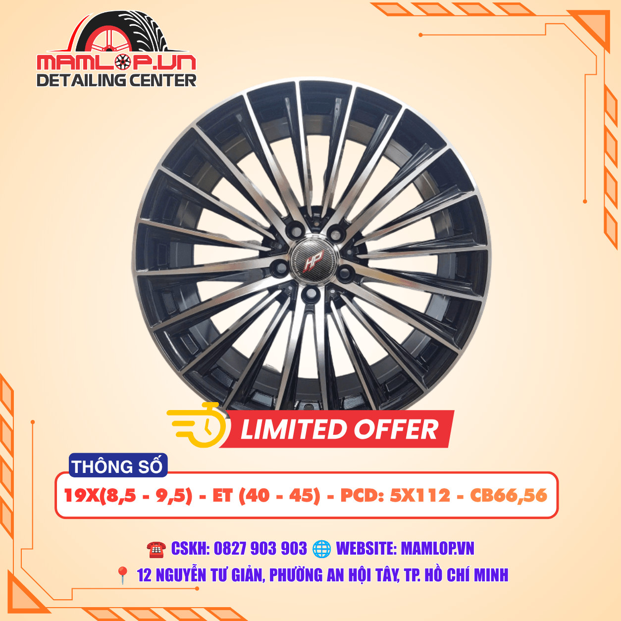 Mâm 19 Inch 5x112 Đa Chấu – Hợp Mercedes, Audi, Volkswagen