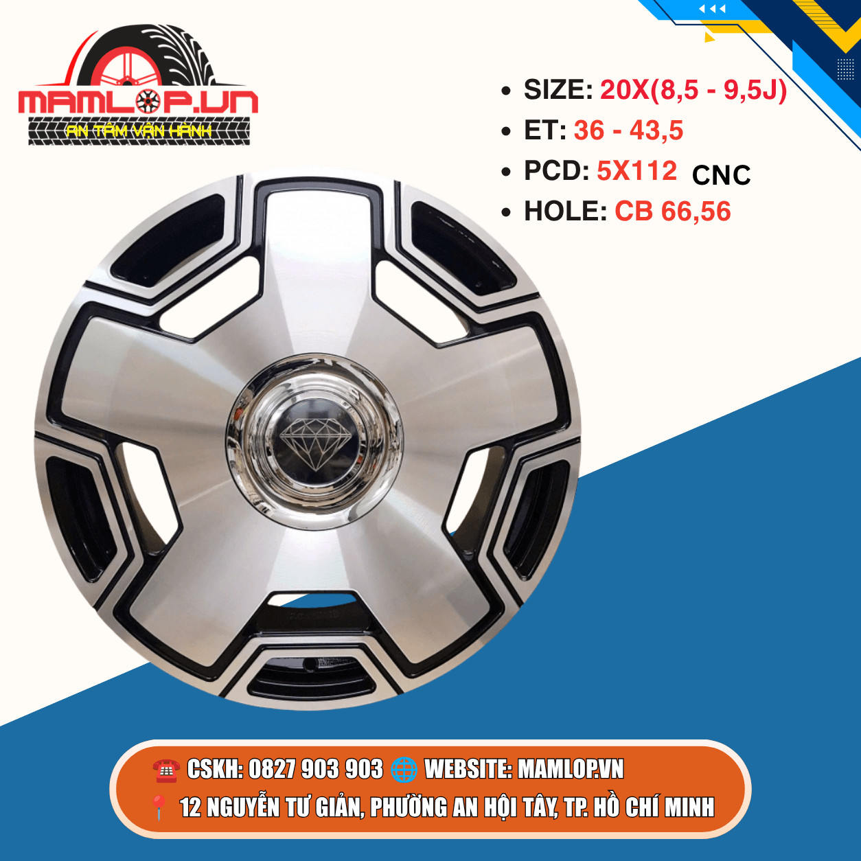 Mâm Mercedes 20 Inch 5x112 Kiểu Maybach | Mâm Độ Mercedes