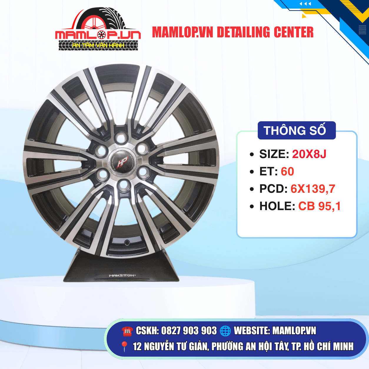 MÂM 20 INCH FORD RANGER – MÂM ĐỘ RANGER, EVEREST, MAZDA BT-50