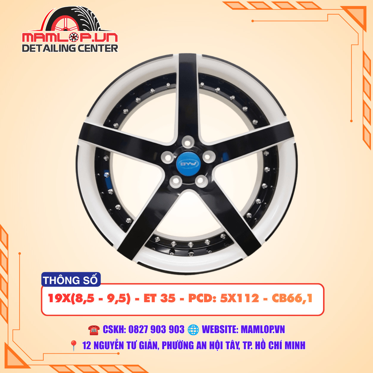 Mâm 19 Inch 5x112 Phối 2 Màu – Hợp Mercedes, BMW, Audi