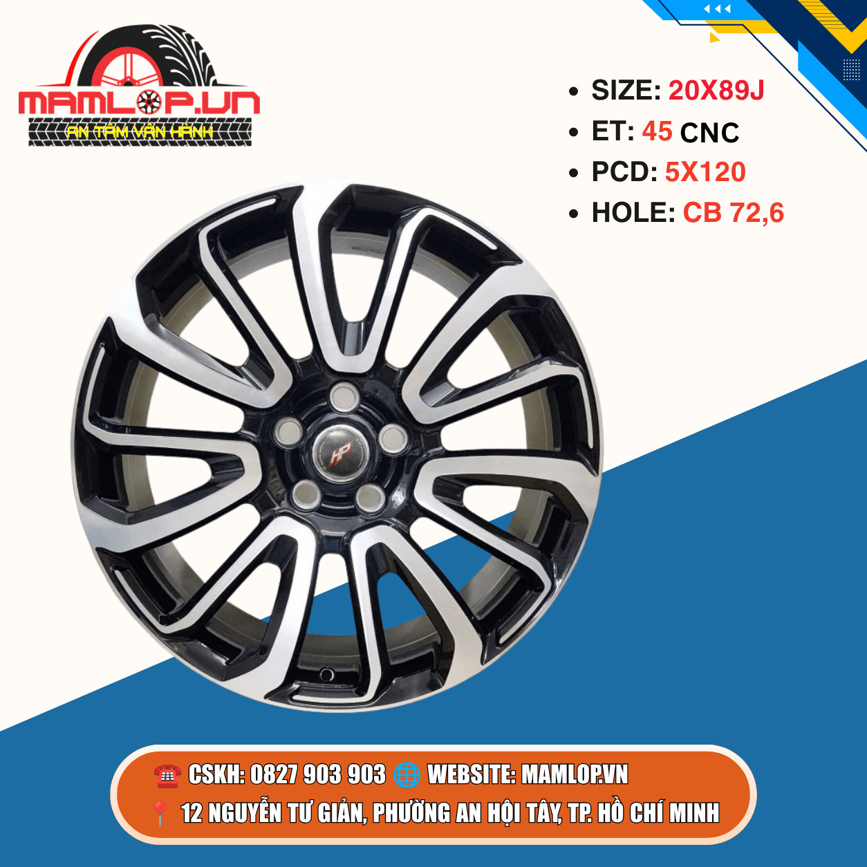 Mâm BMW 20 Inch 5x120 CNC Đen Phay | 3 Series, 5 Series, X3