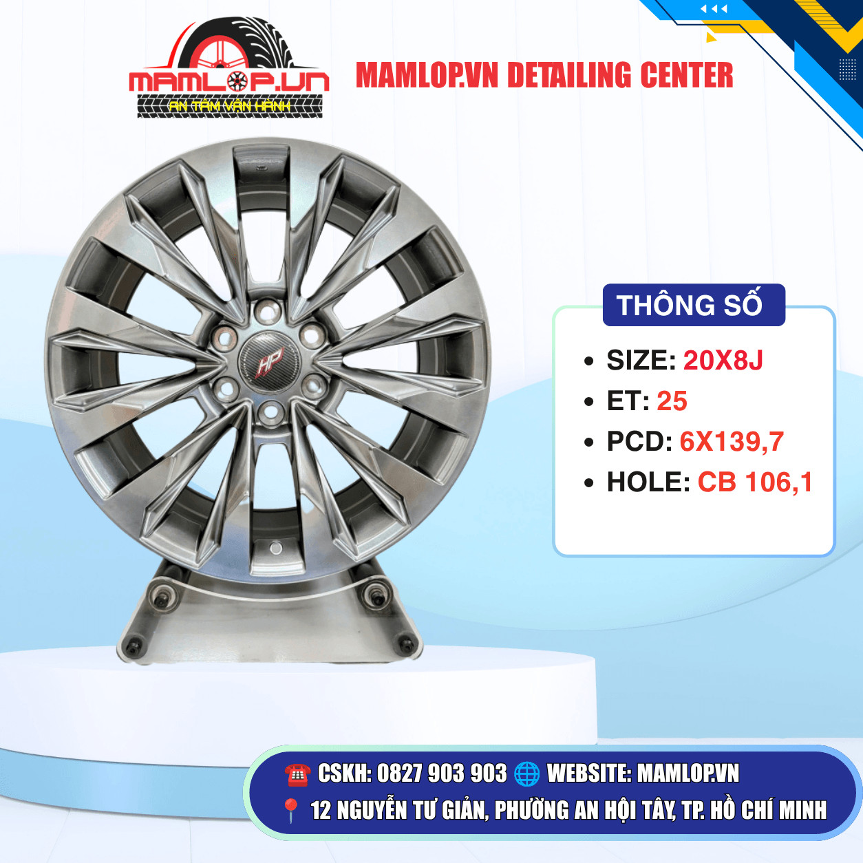 MÂM 20 INCH TOYOTA HILUX – FORTUNER – PRADO | MÂM 6X139.7