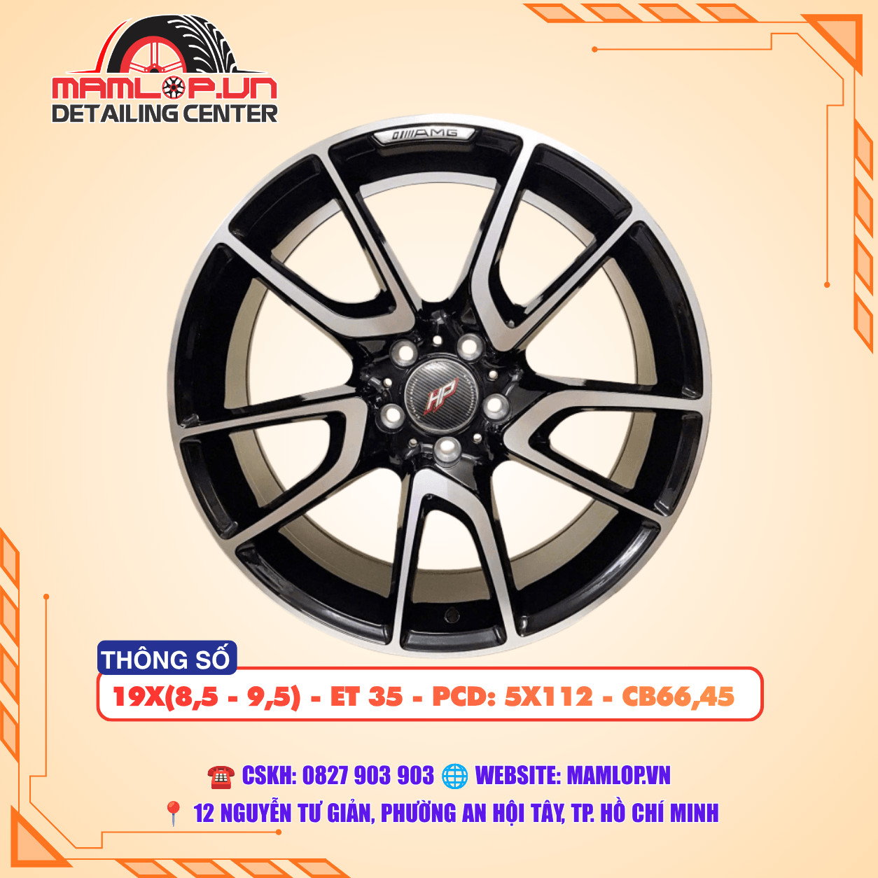 Mâm 19 Inch Cho Mercedes – Phong Cách AMG Đen Phay Cực Nổi
