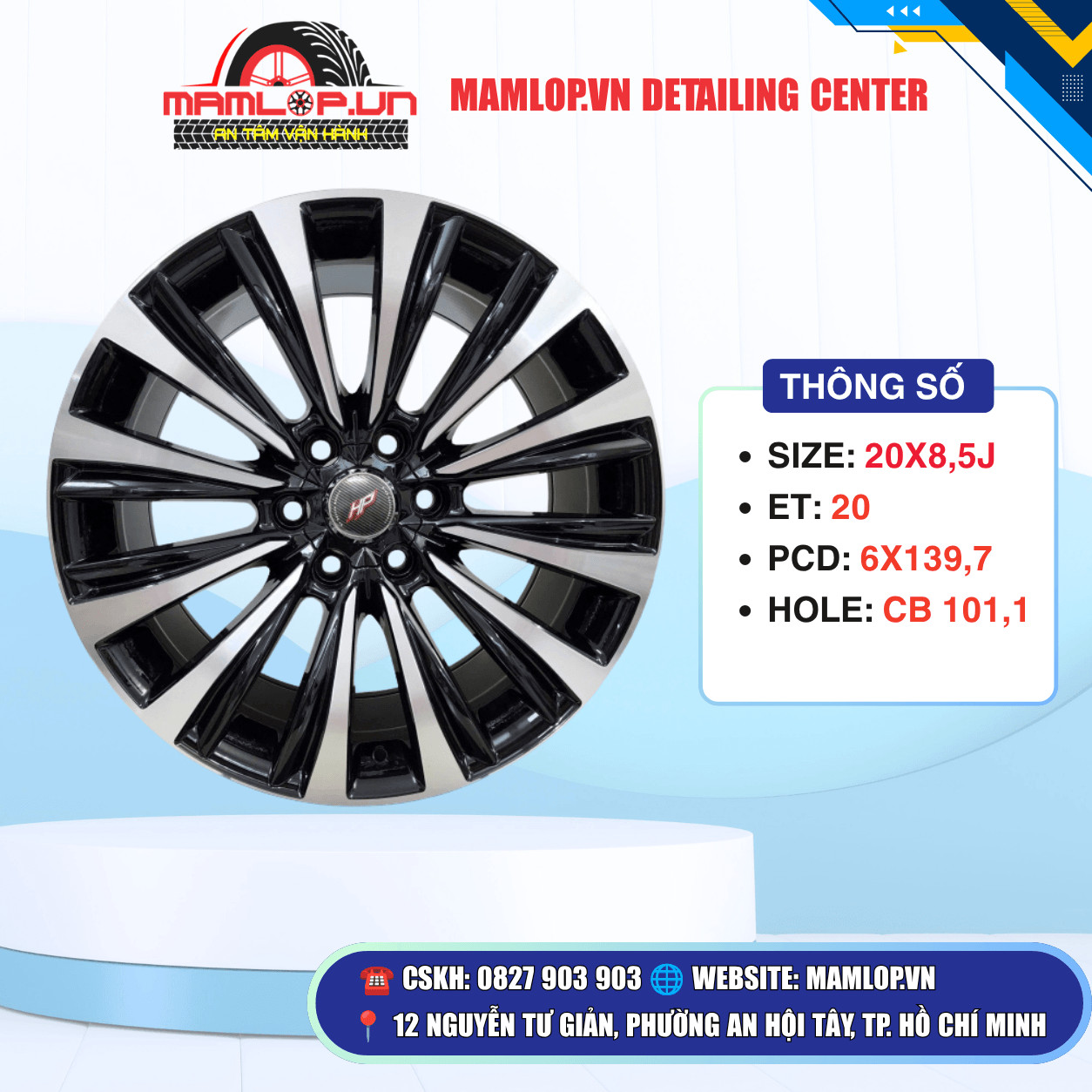 MÂM 20 INCH ISUZU D-MAX – MAZDA BT-50 | MÂM 6X139.7