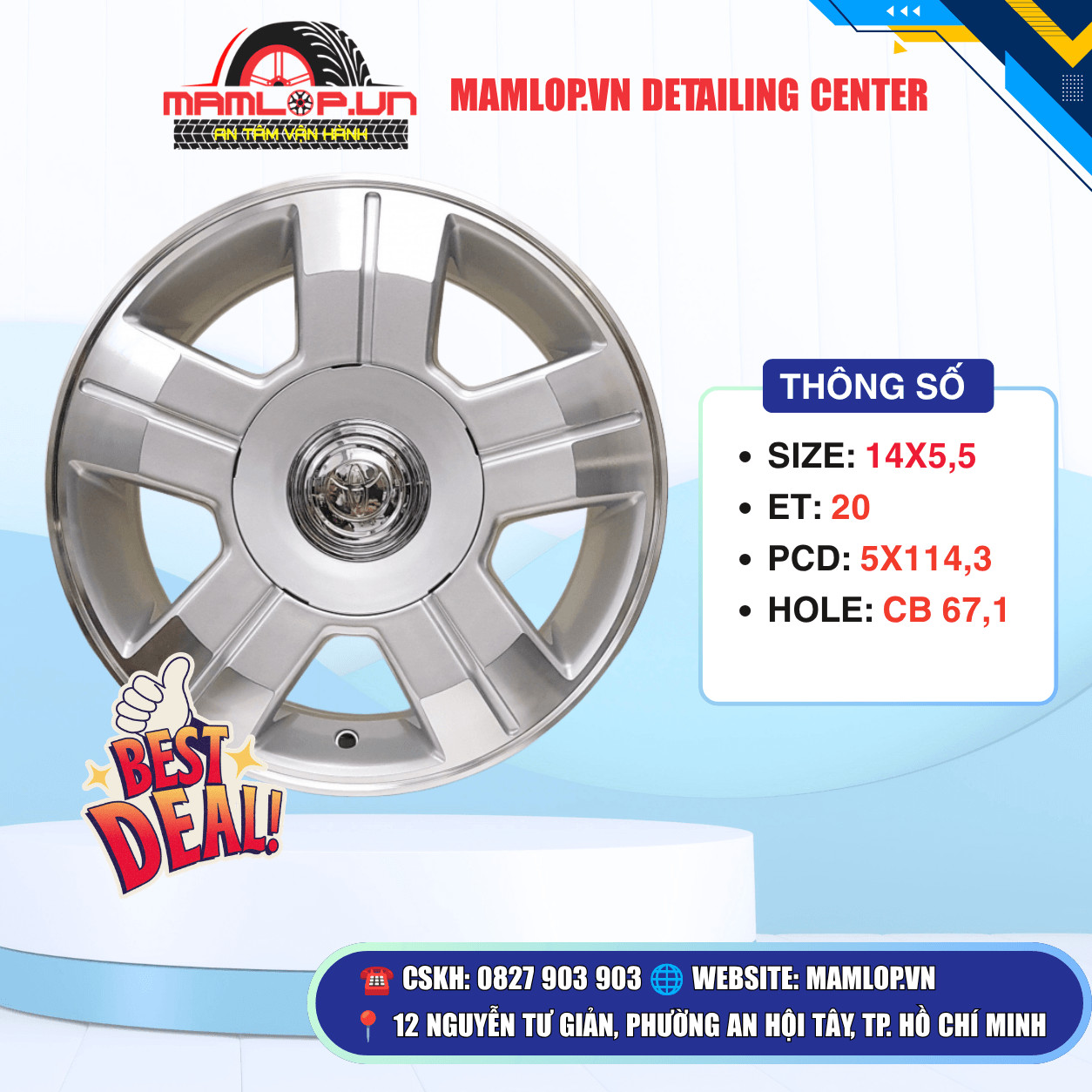 Bộ 4 mâm lắp vừa cho xe Toyota zace 14inch