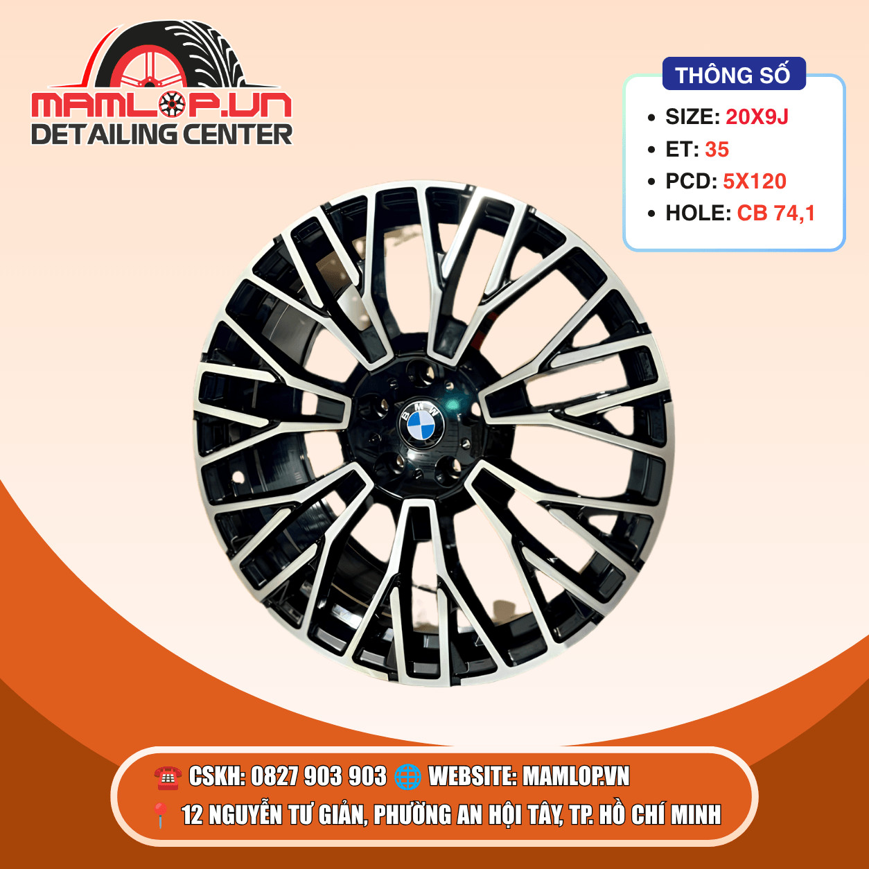 Bộ Mâm BMW 20 Inch PCD 5x120