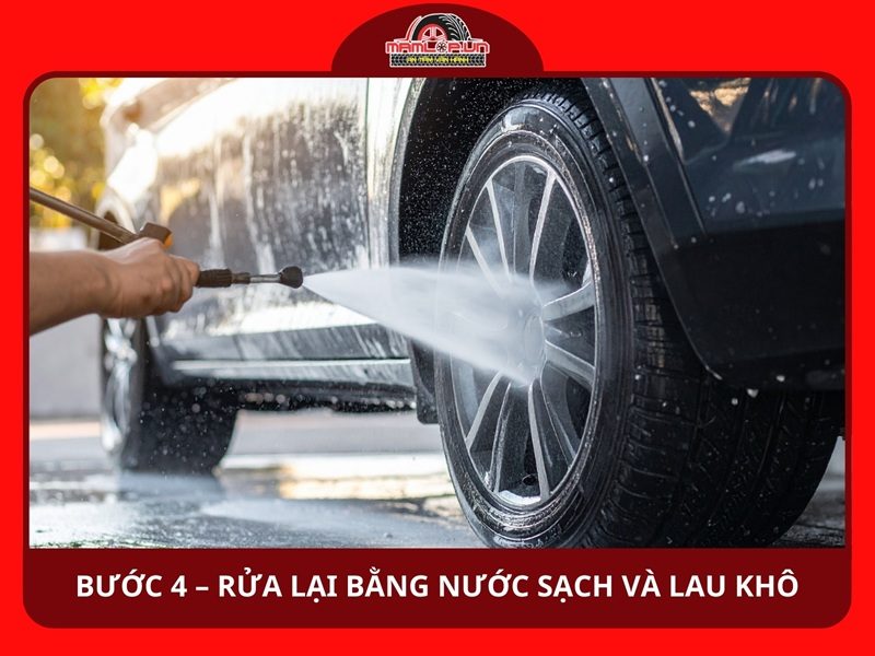 Bước 4 – Rửa lại bằng nước sạch và lau khô