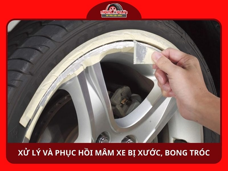 Xử lý và phục hồi mâm xe bị xước, bong tróc