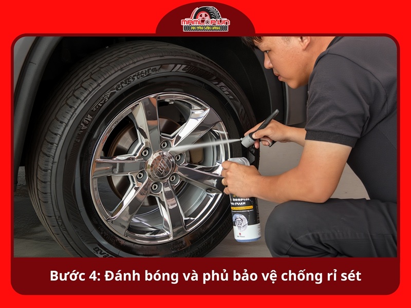 Buoc 4 Danh bong va phu bao ve chong ri set