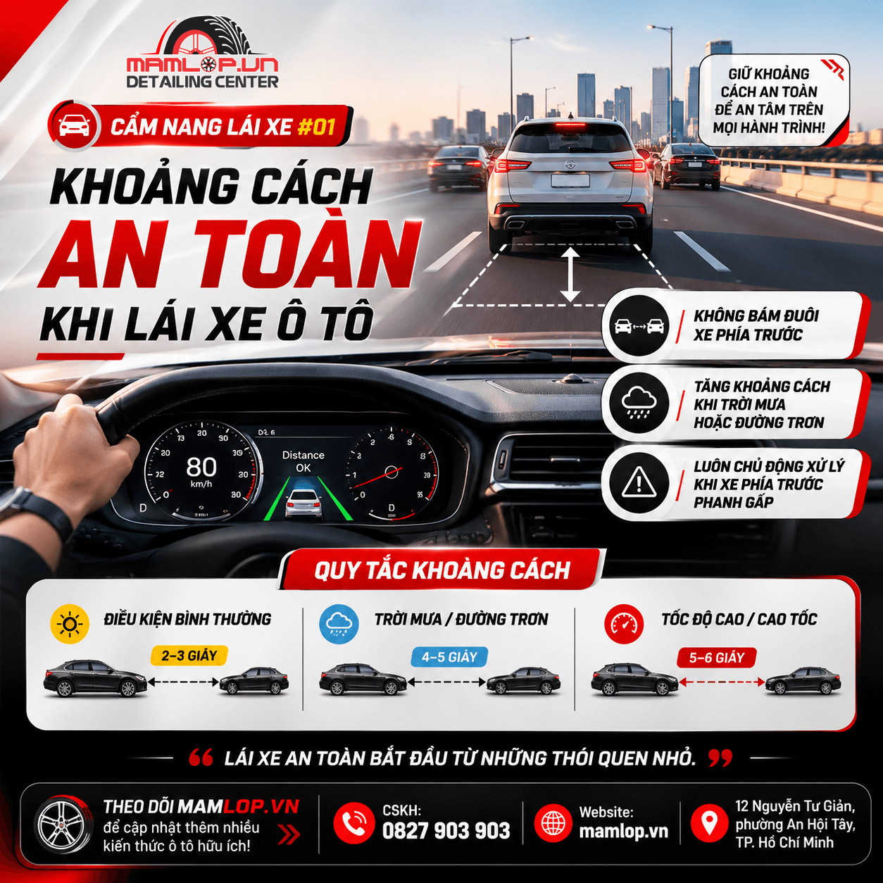 Khoảng Cách An Toàn Khi Lái Xe Ô Tô
