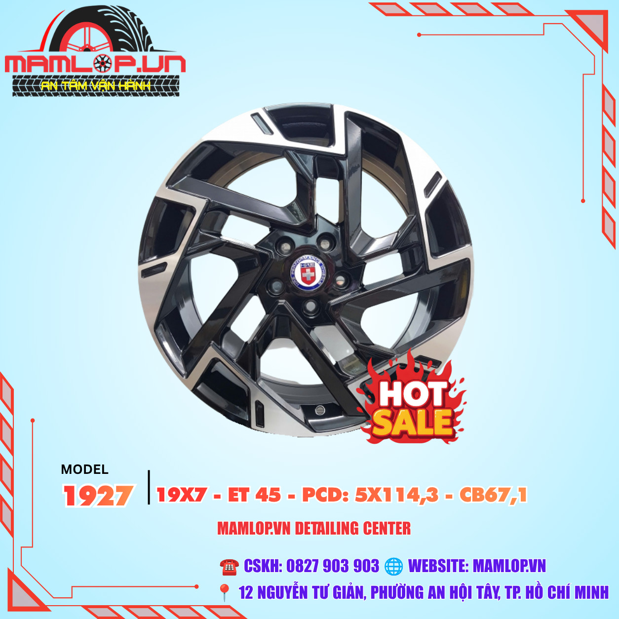 Bộ mâm Lazang 19 inch Kia Sportage, Sorento, sở hữu màu Balck Machined sắc sảo