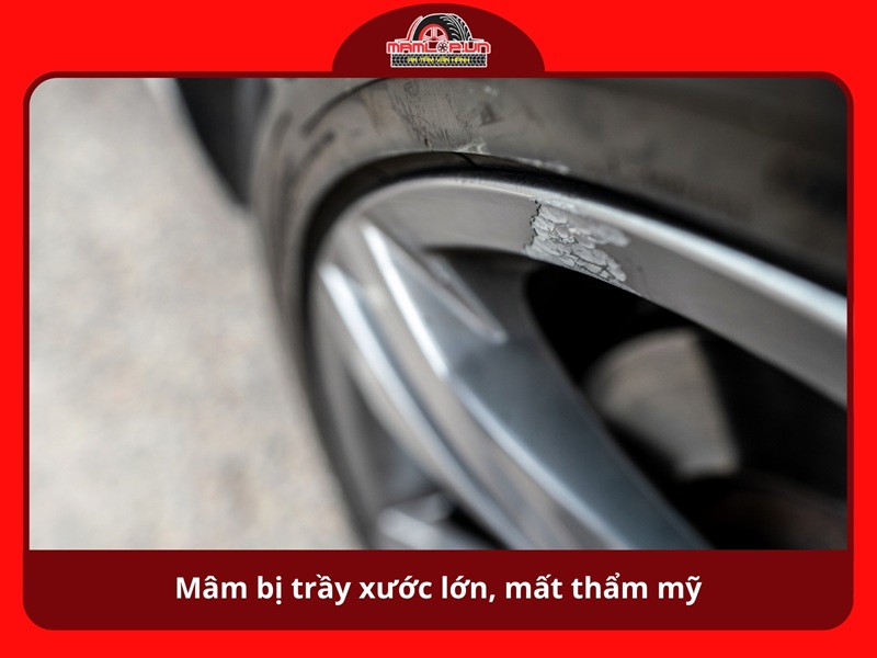 Trầy xước lớn, mất thẩm mỹ