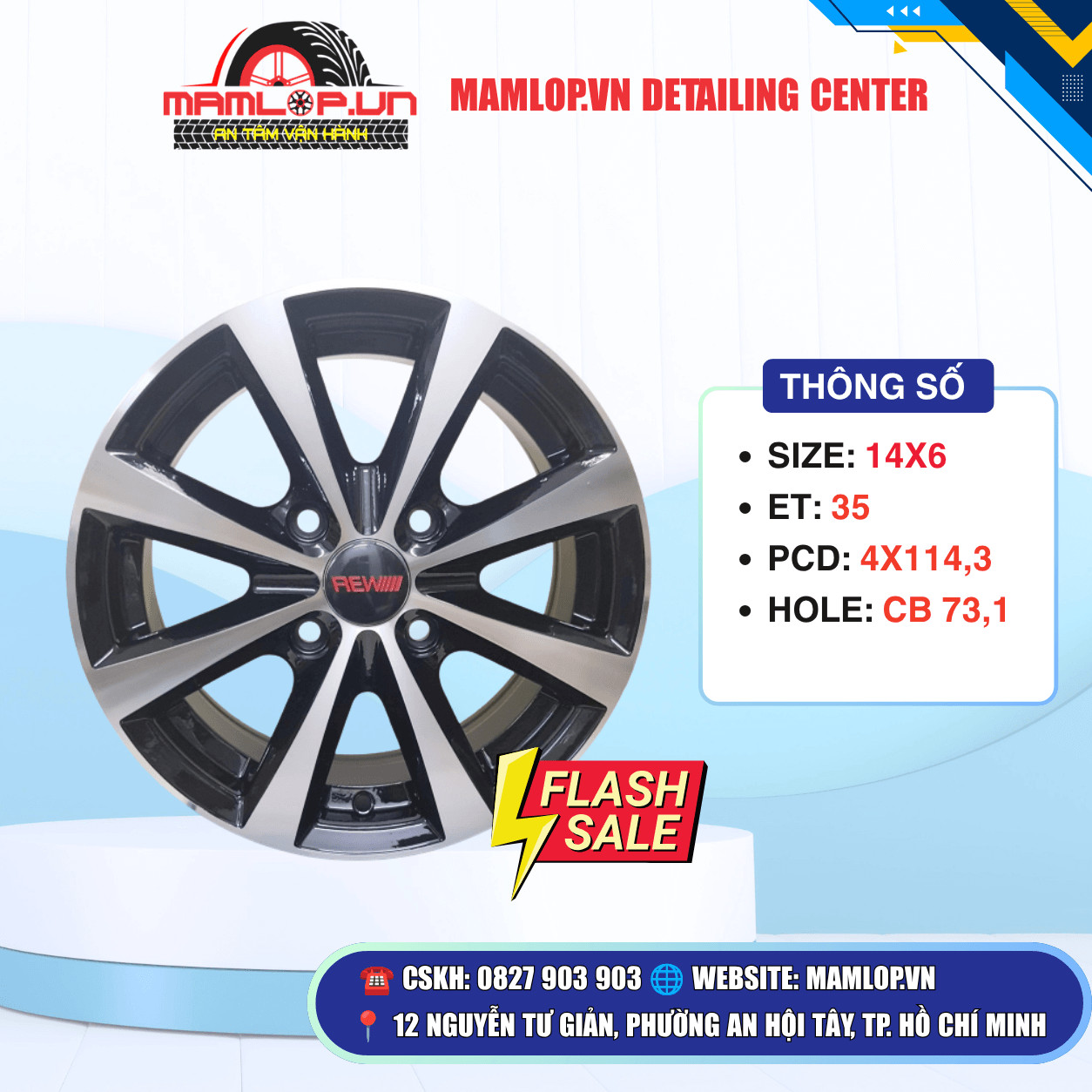 Lazang ô tô 14 inch đa dạng mẫu mã