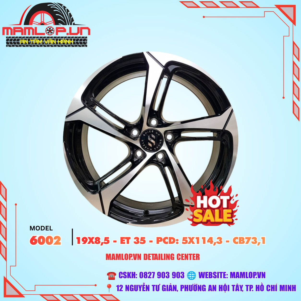 Alternative view of Mâm Lazang 19 inch thương hiệu BYD với hai màu đen bóng và bạc phay CNC
