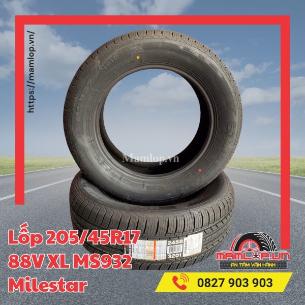 Lốp 205/45R17 88V XL MS932 Milestar