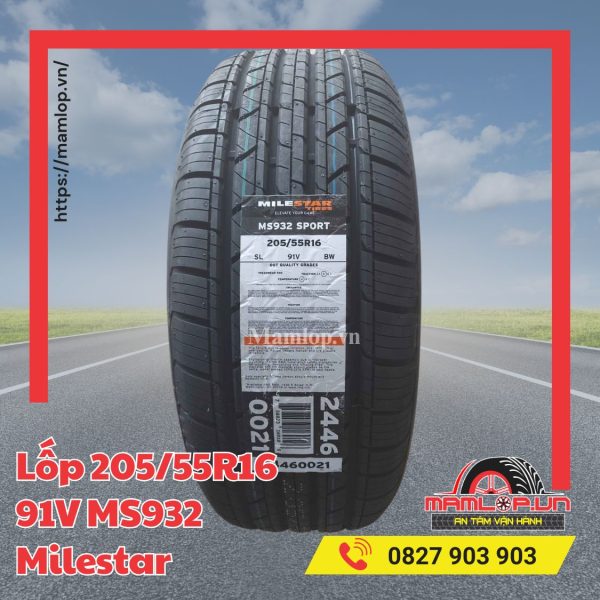 Lốp 205/55R16 91V MS932 Milestar