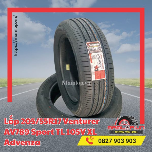 Lốp 205/55R17 Venturer AV789 Sport TL 105V XL Advenza