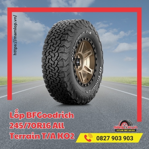 Lốp BFGoodrich 245/70R16 All Terrain T/A KO2 tương thích với xe nào?