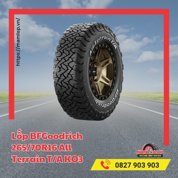 Dòng xe tương thích với lốp BFGoodrich 265/70R16 All Terrain T/A KO3