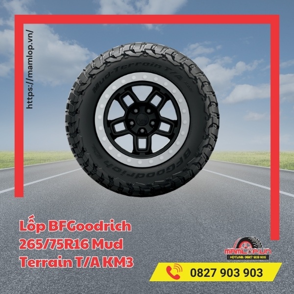 Đặc điểm nổi bật vỏ ô tô BFGoodrich 265/75R16 Mud Terrain T/A KM3
