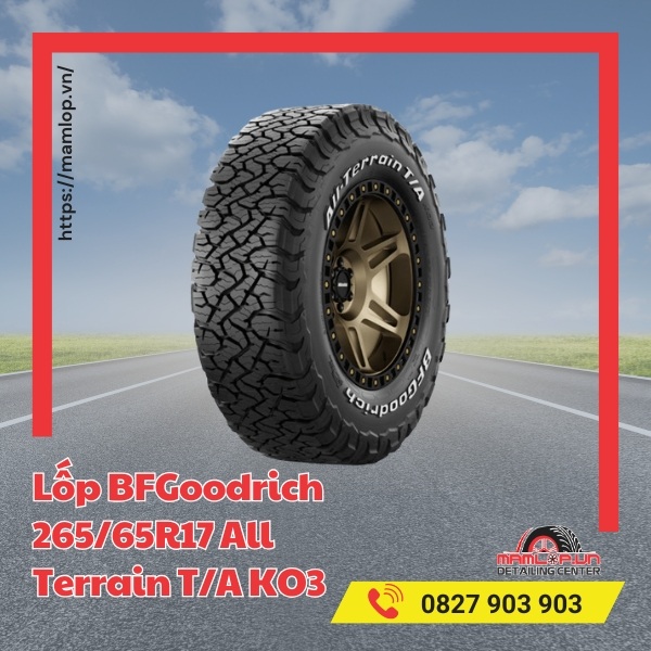 Lưu ý khi sử dụng vỏ ô tô BFGoodrich 265/65R17 All Terrain T/A KO3