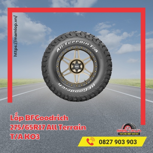 Đặc điểm của lốp BFGoodrich 275/65R17 All Terrain T/A KO3