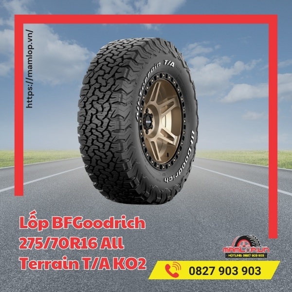 Lốp BFGoodrich 275/70R16 All Terrain T/A KO2 tương thích với xe gì?