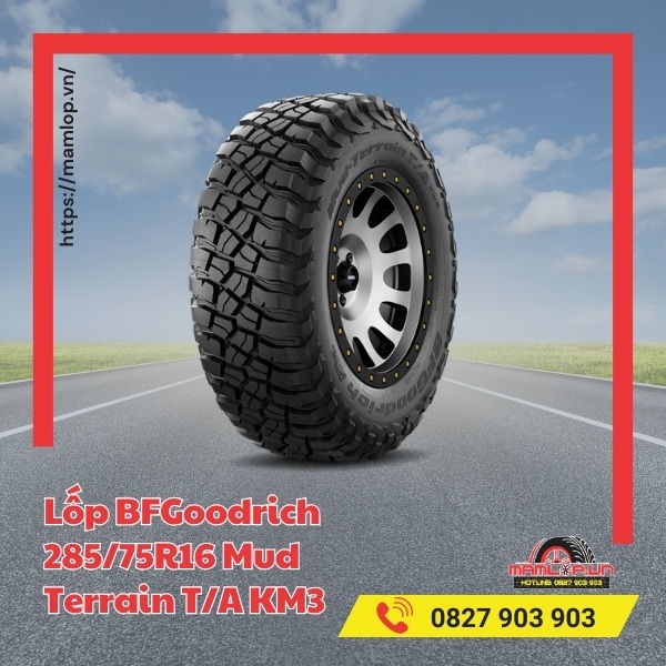 Lốp BFGoodrich 285/75R16 Mud Terrain T/A KM3 phù hợp với xe nào?