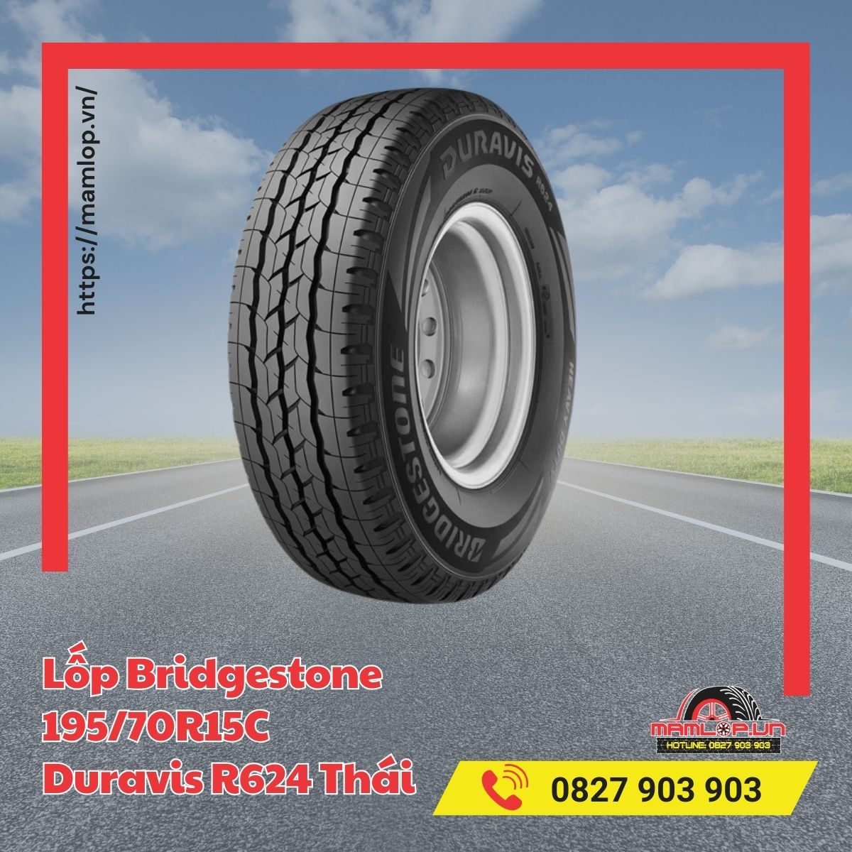 Dòng xe tương thích với vỏ xe Bridgestone 195/70R15C Duravis R624