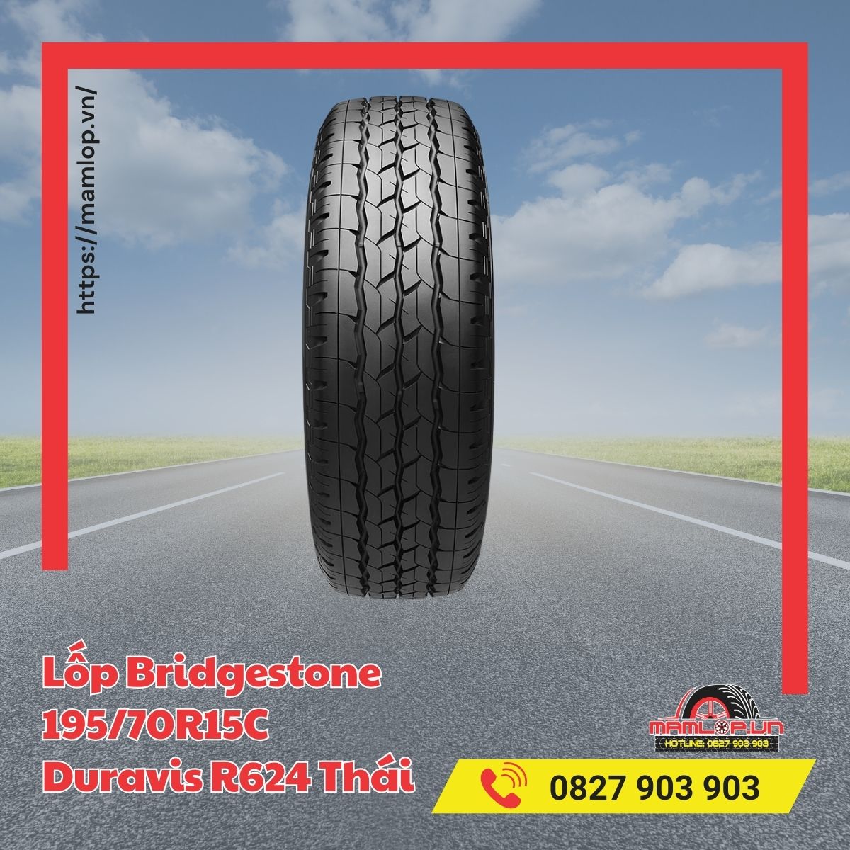 Đặc điểm lốp xe Bridgestone 195/70R15C Duravis R624 Thái