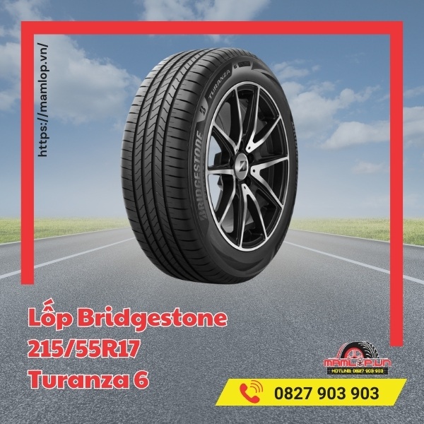 Lốp Bridgestone 215/55R17 Turanza 6 phù hợp với xe gì?