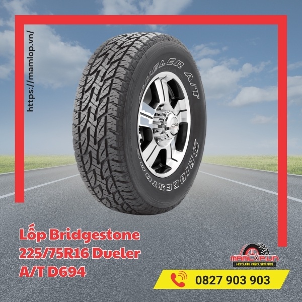 Lốp Bridgestone 225/75R16 Dueler A/T D694 phù hợp với xe nào?