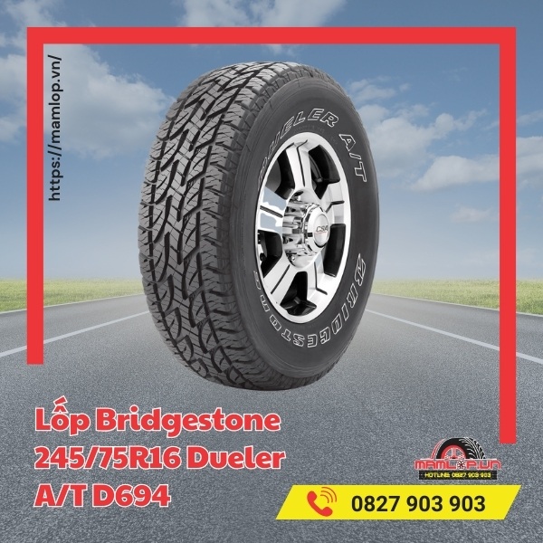 Lốp Bridgestone 245/75R16 Dueler A/T D694 tương thích với xe nào?