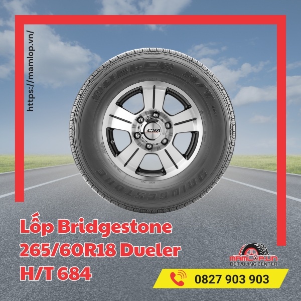 Lốp Bridgestone 265/60R18 Dueler H/T 684 tương thích với xe gì?