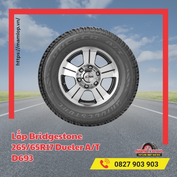 Lốp Bridgestone 265/65R17 Dueler A/T D693 phù hợp với xe gì?