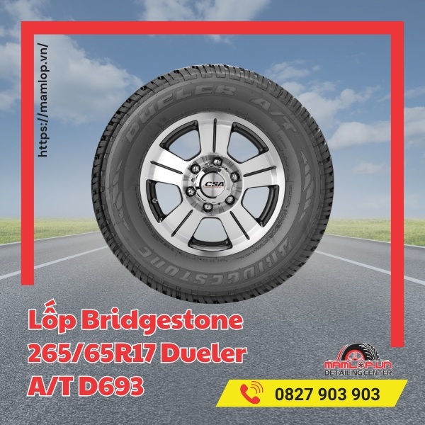 Lốp Bridgestone 265/65R17 Dueler A/T D693 phù hợp với xe gì?