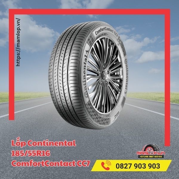 Lốp ô tô Continental 185/55R16 ComfortContact CC7 có đặc điểm gì?