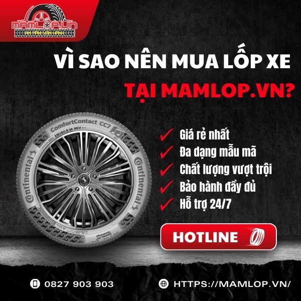 Địa chỉ mua vỏ xe Continental 185/55R16 ComfortContact CC7 chính hãng giá rẻ