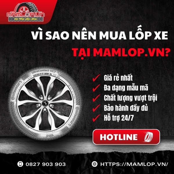 Địa chỉ mua lốp xe Continental 195/50R16 UltraContact UC7 chính hãng tại TPHCM