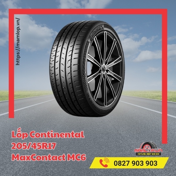 Lốp Continental 205/45R17 MaxContact MC6 tương thích với xe nào?
