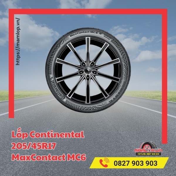 Lưu ý khi dùng vỏ xe Continental 205/45R17 MaxContact MC6