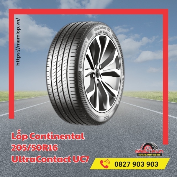 Lốp Continental 205/50R16 UltraContact UC7 tương thích với xe nào?