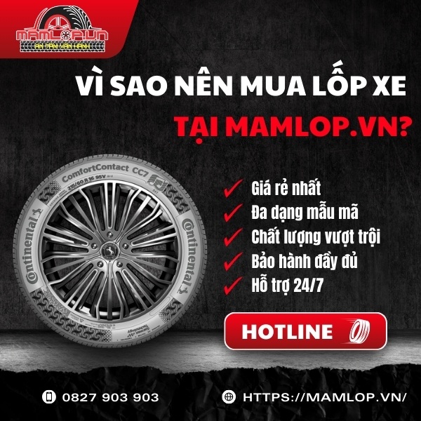 Nhà cung cấp lốp ô tô Continental 205/55R16 ComfortContact CC7 chính hãng tại TPHCM
