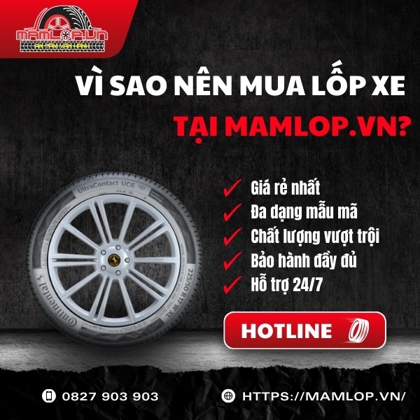 Mua lốp Continental 225/55R16 UltraContact UC6 ở đâu uy tín giá rẻ?