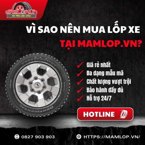 Địa chỉ phân phối lốp xe Continental 225/70R15 ContiCrossContact AT uy tín tại TPHCM